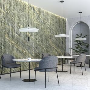 Lastra di Granito Rainbow Green Lineal Design 2CM