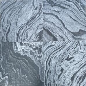 Ardesia Argento Naturale, Lucida, 60 x 60 x 1,2 cm | Ideale per esterni/interni, Verticale/Orizontale