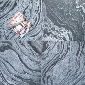 Ardesia Argento Naturale, Lucida, 60 x 60 x 1,2 cm | Ideale per esterni/interni, Verticale/Orizontale
