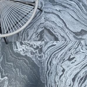 Ardesia Argento Naturale, Lucida, 60 x 60 x 1,2 cm | Ideale per esterni/interni, Verticale/Orizontale