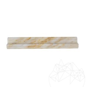 Bordo Marmo Arabescato Oro M17, 4.8 x 30.5 cm