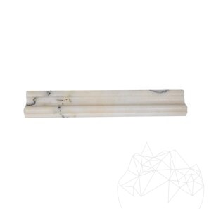 Bordo in marmo Calacatta Lilla M17, 4.8 x 30.5 cm