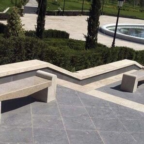 Panchina da giardino - Granito Padang Yellow, 165 x 40 x 50 cm