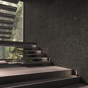 Lastra di Granito Black Crystal Lineal Extreme Dark Design 3CM