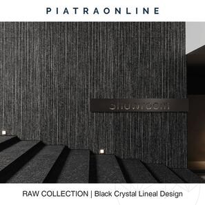 Lastra di Granito Black Crystal Lineal Design 2CM