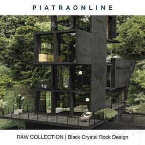 Lastra di Granito Black Crystal Rock Design 2CM