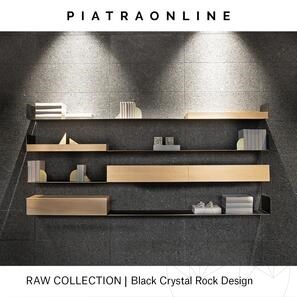 Lastra di Granito Black Crystal Rock Design 3CM