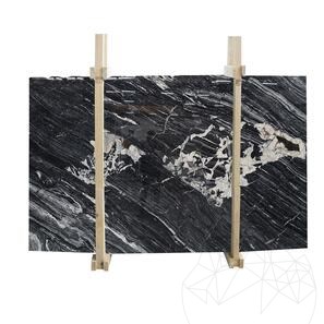 Black Galena Marble Polished Slab, 2 cm