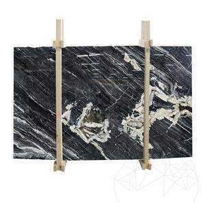 Black Galena Marble Polished Slab, 2 cm
