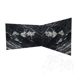 Black Galena Marble Polished Slab, 2 cm