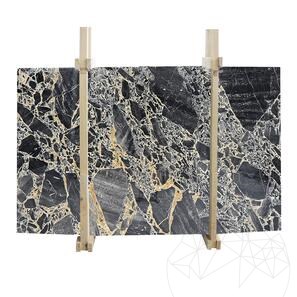 Lastra in marmo Black Leopard lucido, 2 cm