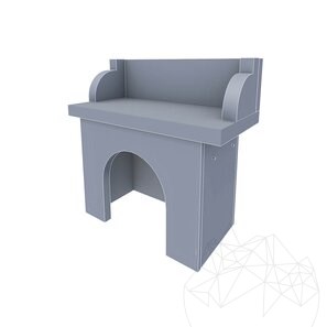 Mobili da giardino - Tavolo da barbecue Mediteraneo (115x120x60 cm, 450 kg, pietra naturale Homa, mattone)