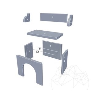Tavolo da barbecue tradizionale (115x120x60 cm, 450 kg, pietra naturale Kavala, mattone)