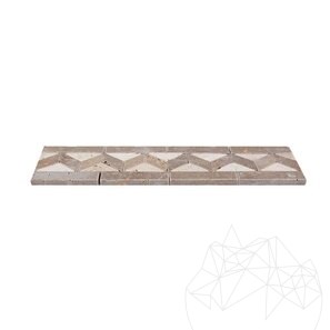 Bordo B8 Travertino Noce e Classico, 9 x 30,5 cm