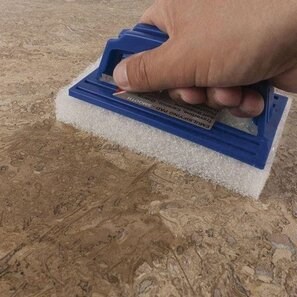 LTP Profesional White Pad emulsionante con manico - Abrasivo per superfici delicate (rimuove sporco, adesivo, stucco)