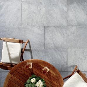 Pietra sinterizzata L'ALTRA PIETRA Castello Grey, 40 X 80 X 2 cm, R11 - Antiscivolo per uso esterno
