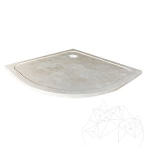 Piatto doccia in travertino classico ULTRA PLAT, 90 x 90 x 3 cm