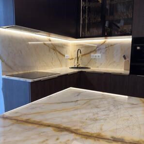 Lastra di marmo Calacatta Oro Lucido, 2 cm