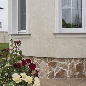 Faccia di roccia poligonale in calcare - giallo rustico | Placari verticali, per esterni-interni (20mp/pallet)