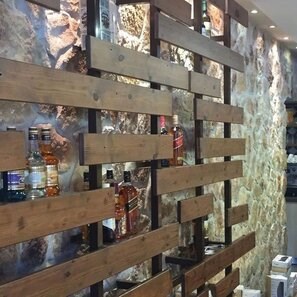 Faccia di roccia poligonale in calcare - giallo rustico | Placari verticali, per esterni-interni (20mp/pallet)