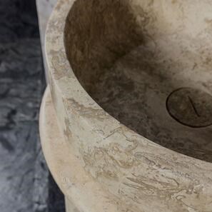 Lavello Colonnade Freestanding Latte Travertine