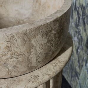Lavello Colonnade Freestanding Latte Travertine