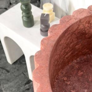 Lavandino Scarlet Freestanding Travertino rosso oppio