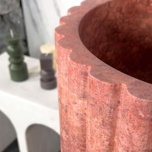 Lavandino Scarlet Freestanding Travertino rosso oppio