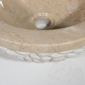 Lavello Matia Marmo Beige Ciottoli