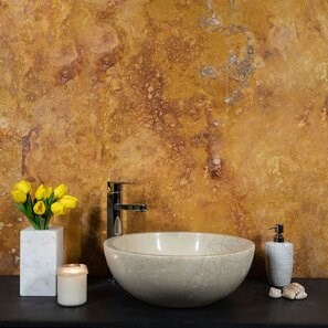 Lavello in marmo Matia Light Beige RS-5, 42 x 15 cm