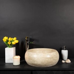 Lavabo classico Matia in travertino RS-21