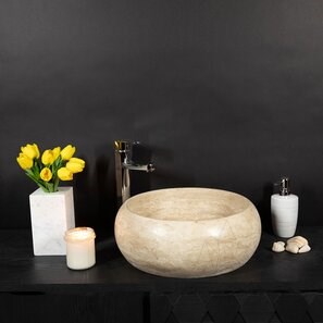 Lavabo classico Matia in travertino RS-21