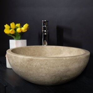 Lavabo Matia Classic in travertino RS-5, 42 x 15 cm