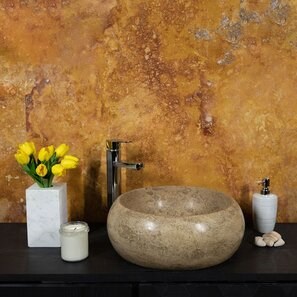 Lavabo in travertino Matia Latte RS-21
