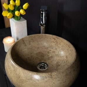 Lavabo in travertino Matia Latte RS-21