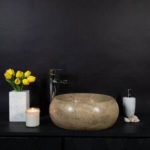 Lavabo in travertino Matia Latte RS-21
