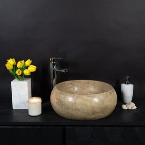 Lavabo in travertino Matia Latte RS-21