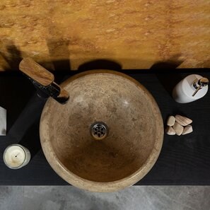 Lavabo in travertino Matia Latte RS-21