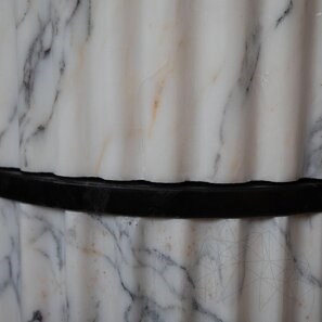 Lavandino Bagno - TAO Marmo Rigato Arabescato Oro, 42 x 85 cm