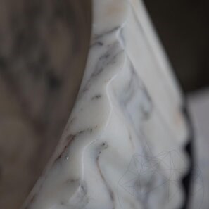 Lavandino Bagno - TAO Marmo Rigato Arabescato Oro, 42 x 85 cm