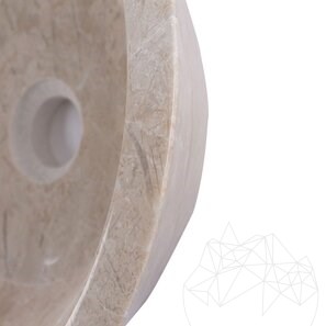 Lavello in marmo Matia Light Beige RS-5, 42 x 15 cm