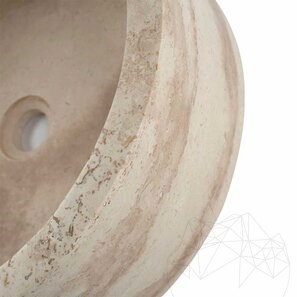 Lavabo classico Matia in travertino RS-22, 42 cm x 15 cm