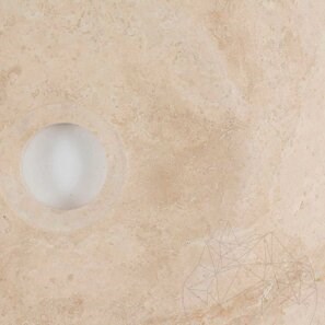 Lavabo in travertino Matia Classic RS-8, 42 x 15 cm