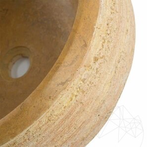 Bathroom Sink - Yellow Travertine RS-24, 42 x 15 cm