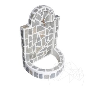 Cismea Grande Giardino, Tradizionale, autoportante - Rivestimento poligonale in pietra, ardesia Kavala, 105 x70 cm