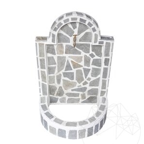 Cismea Small Garden, Tradizionale, autoportante - Rivestimento poligonale in pietra, ardesia Kavala, 80 x 55 cm, 70 kg