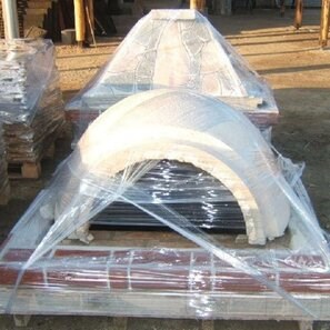 Forno Gradina Mediteraneo (Carbone/Legno, 170 x 120 x 145 cm, pietra naturale Rhodos, mattone)