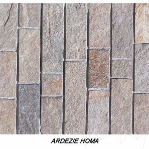 Set di mobili da giardino, standard (barbecue medio, carbone/legno, tavolo, lavello) - pietra decorativa, mattoni