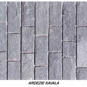 Set di mobili da giardino, standard (barbecue medio, carbone/legno, tavolo, lavello) - pietra decorativa, mattoni