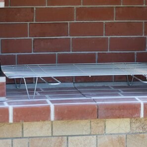 Barbecue mediterraneo medio da giardino (Carbone/Legno, 120x70x210 cm, pietra naturale Rhodos, mattone)